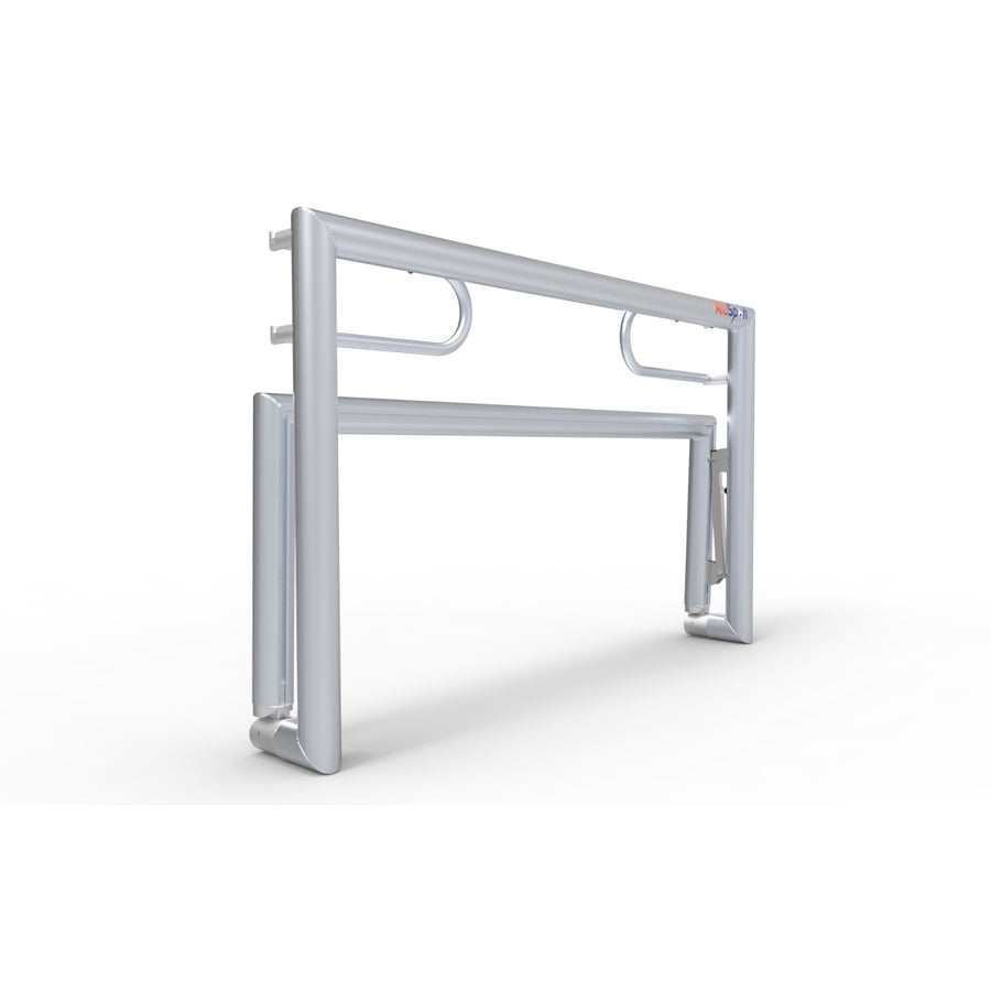 Opklapbaar klein aluminium voetbaldoel - Alusport TRI1680V - 160 x 100 x 80 cm - incl. net