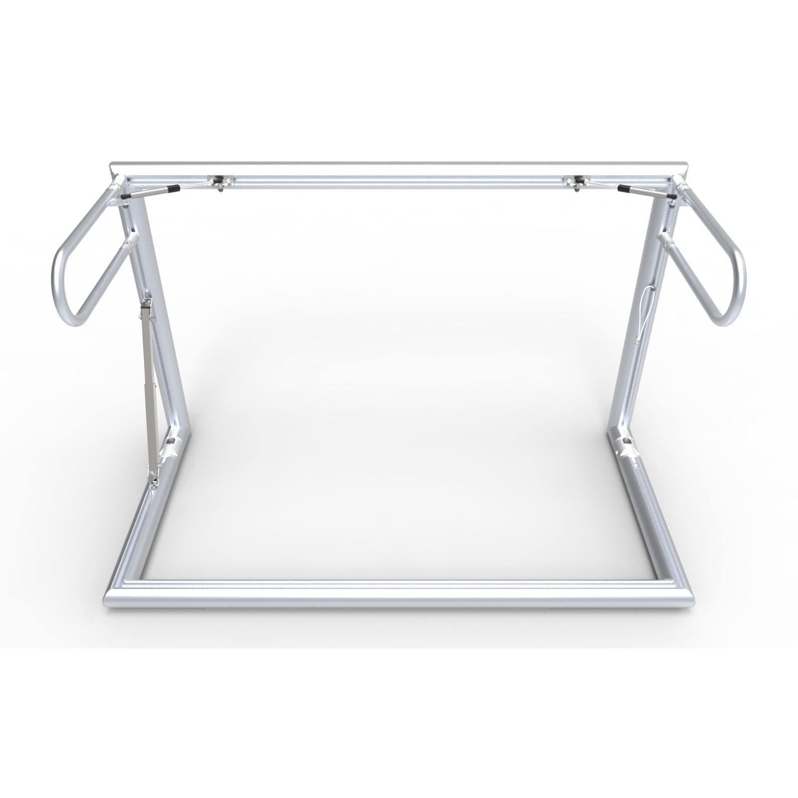 Opklapbaar klein aluminium voetbaldoel - Alusport TRI1680V - 160 x 100 x 80 cm - incl. net