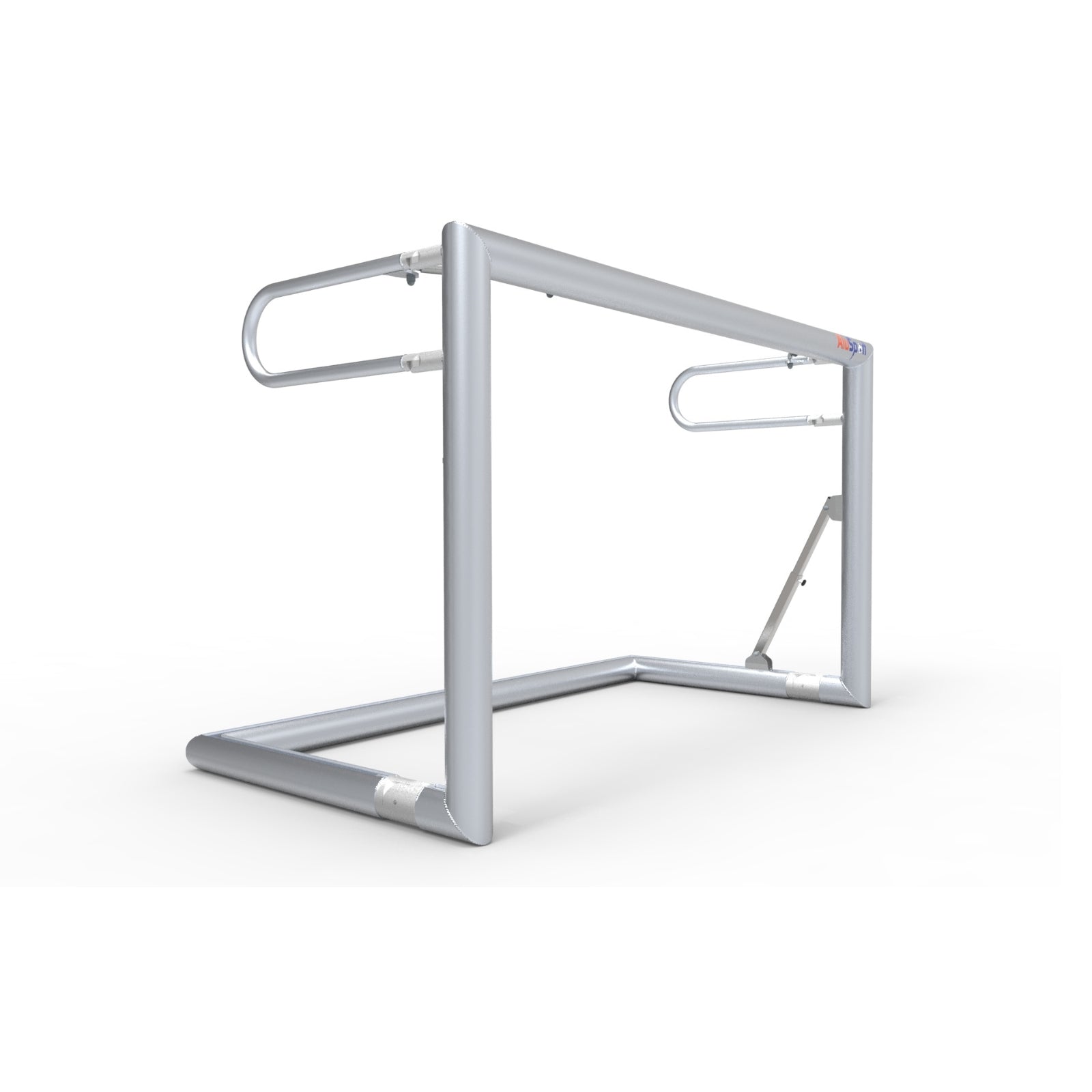 Opklapbaar klein aluminium voetbaldoel - Alusport TRI1680V - 160 x 100 x 80 cm - incl. net