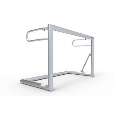 Opklapbaar klein aluminium voetbaldoel - Alusport TRI1680V - 160 x 100 x 80 cm - incl. net