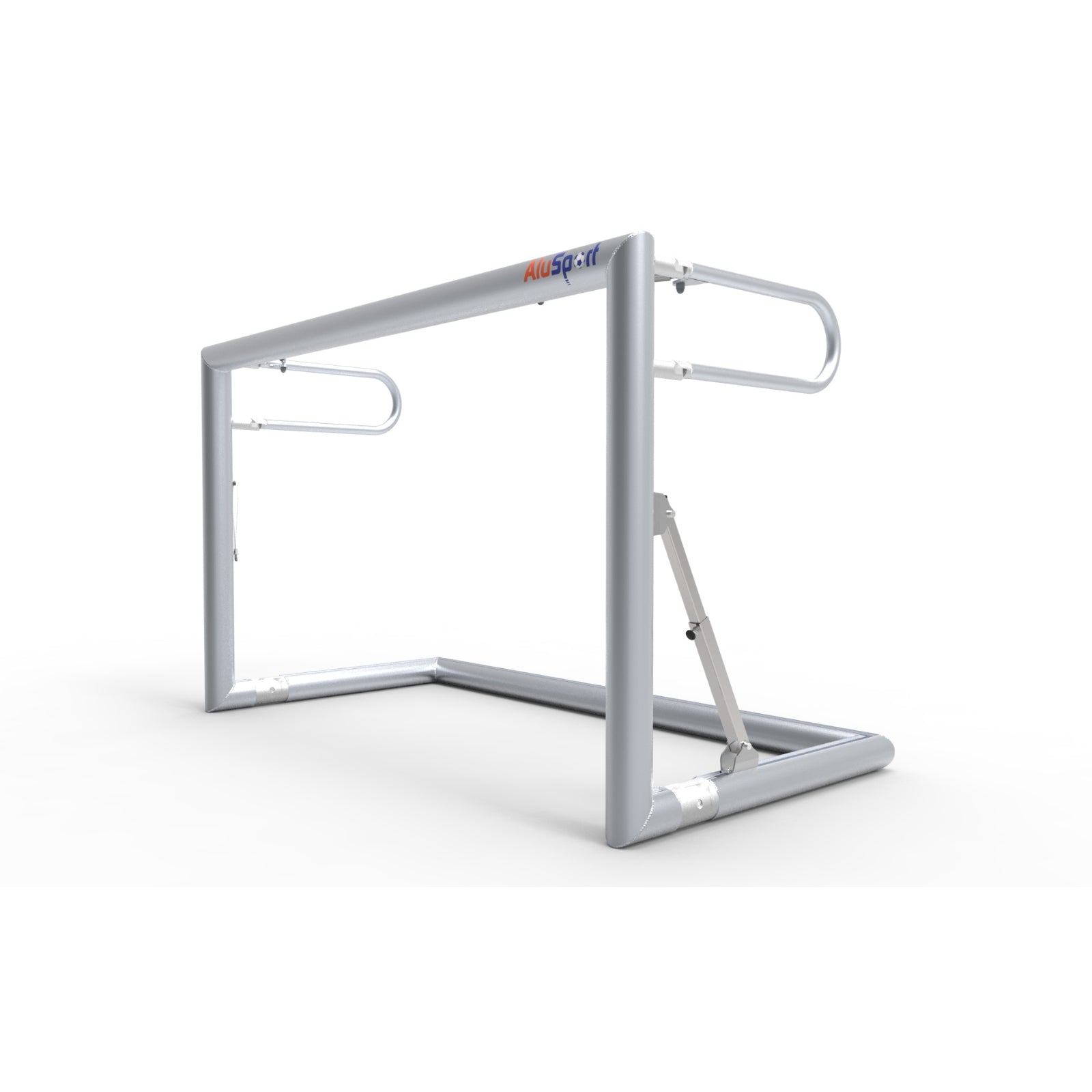 Opklapbaar klein aluminium voetbaldoel - Alusport TRI1680V - 160 x 100 x 80 cm - incl. net