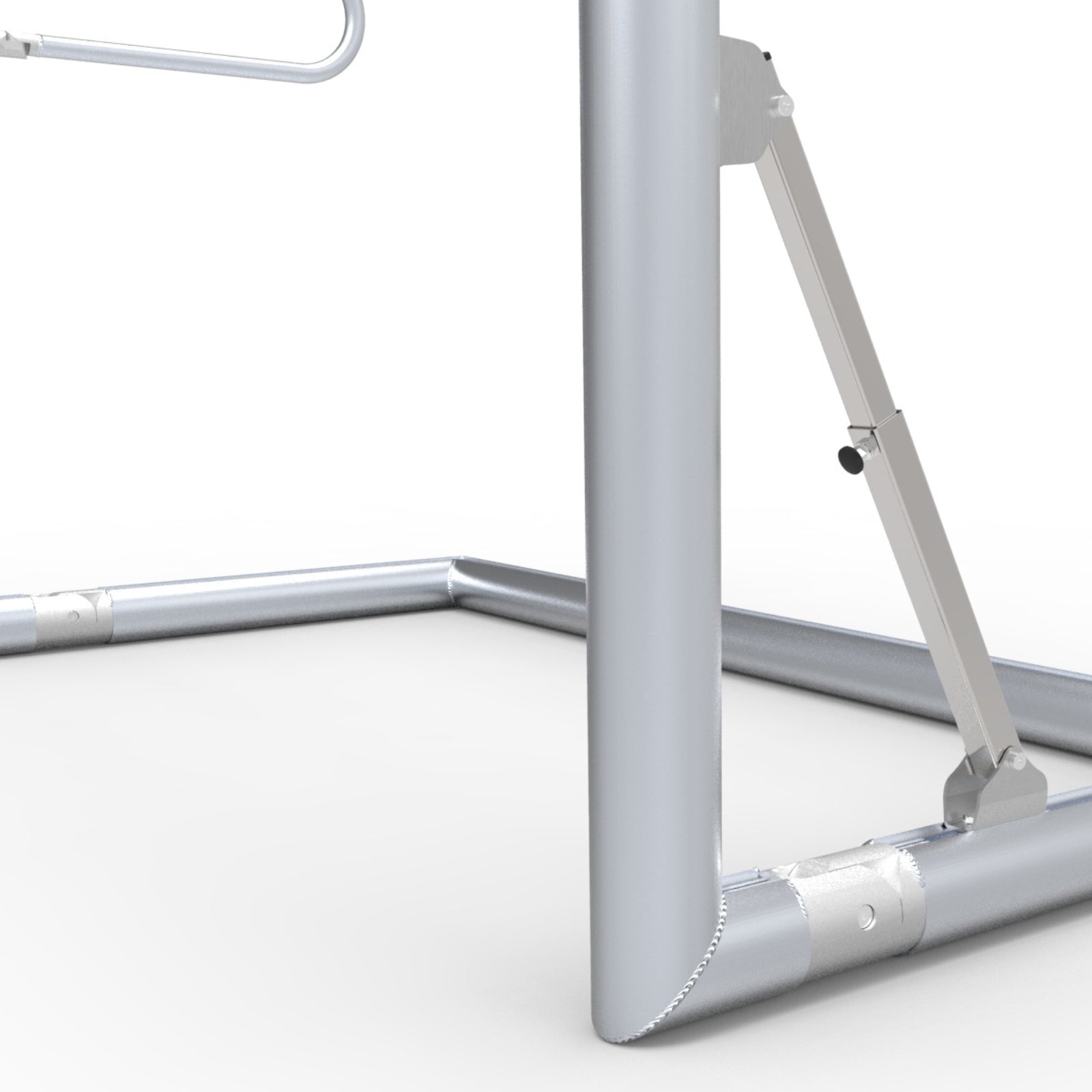 Opklapbaar klein aluminium voetbaldoel - Alusport TRI1680V - 160 x 100 x 80 cm - incl. net