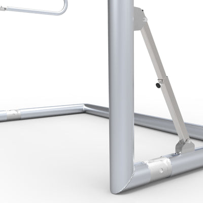 Opklapbaar klein aluminium voetbaldoel - Alusport TRI1680V - 160 x 100 x 80 cm - incl. net