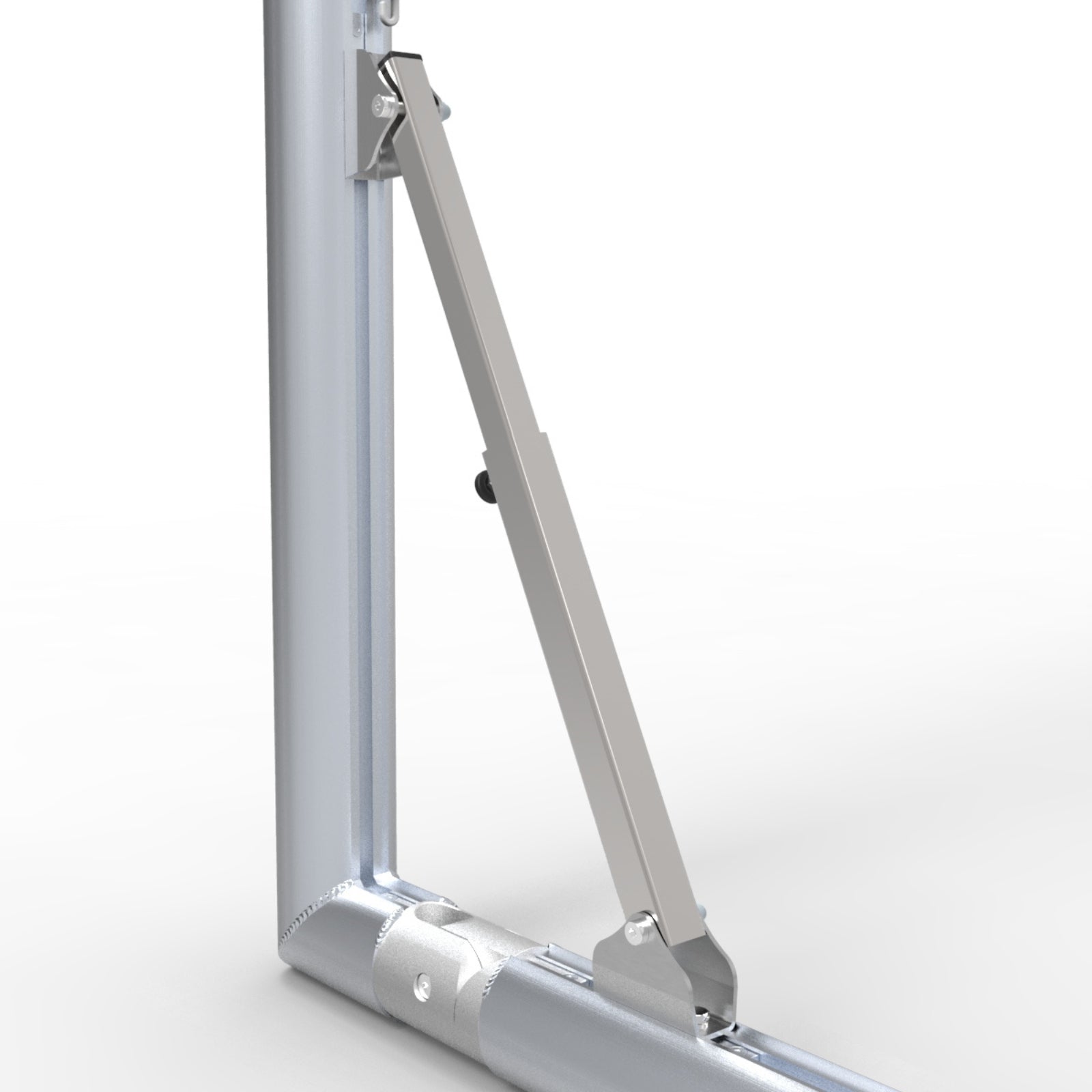 Opklapbaar klein aluminium voetbaldoel - Alusport TRI2080V - 200 x 120 x 100 cm - incl. net