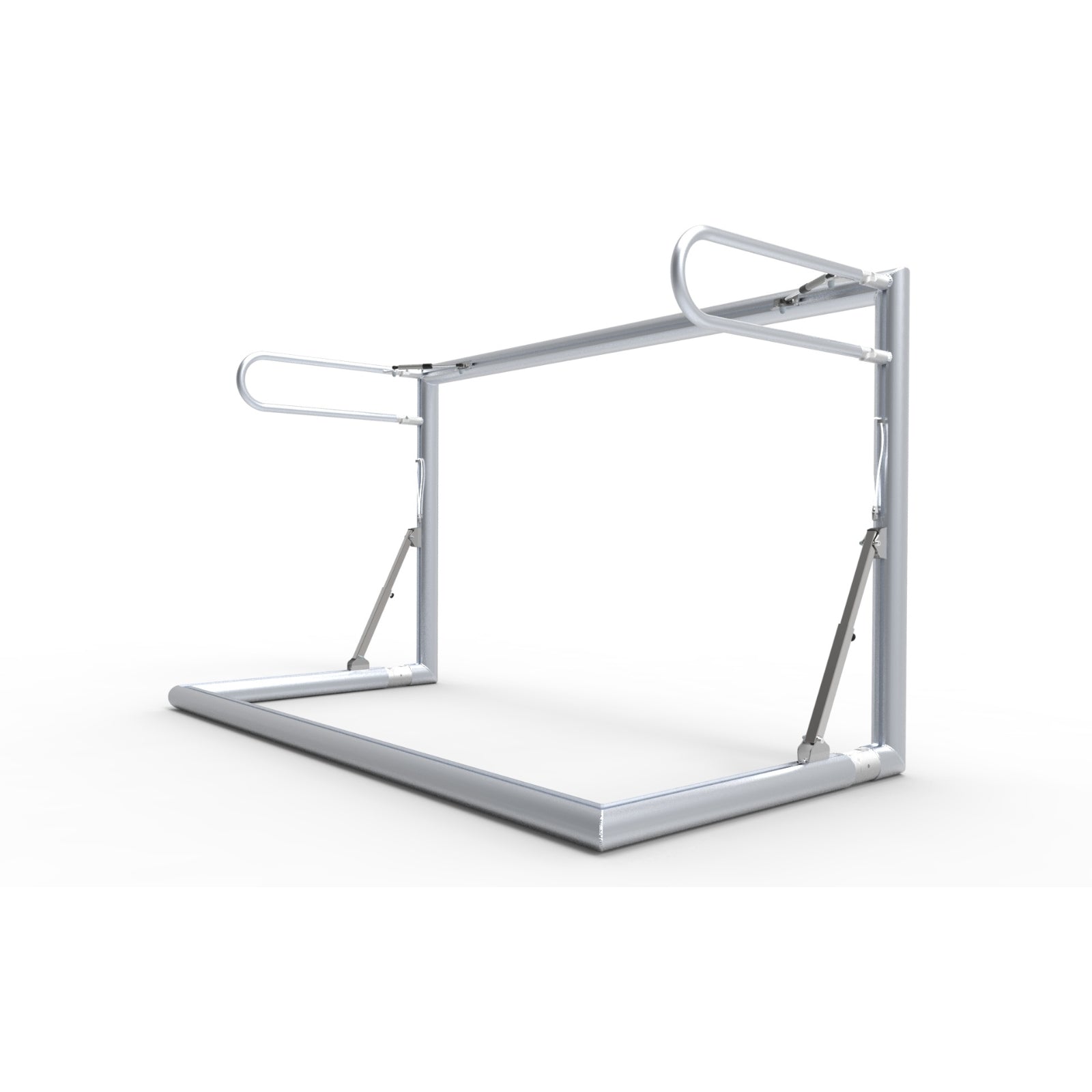 Opklapbaar klein aluminium voetbaldoel - Alusport TRI2080V - 200 x 120 x 100 cm - incl. net