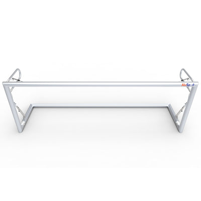 Opklapbaar klein aluminium voetbaldoel - Alusport TRI3080V - 300 x 100 x 80 cm - incl. net