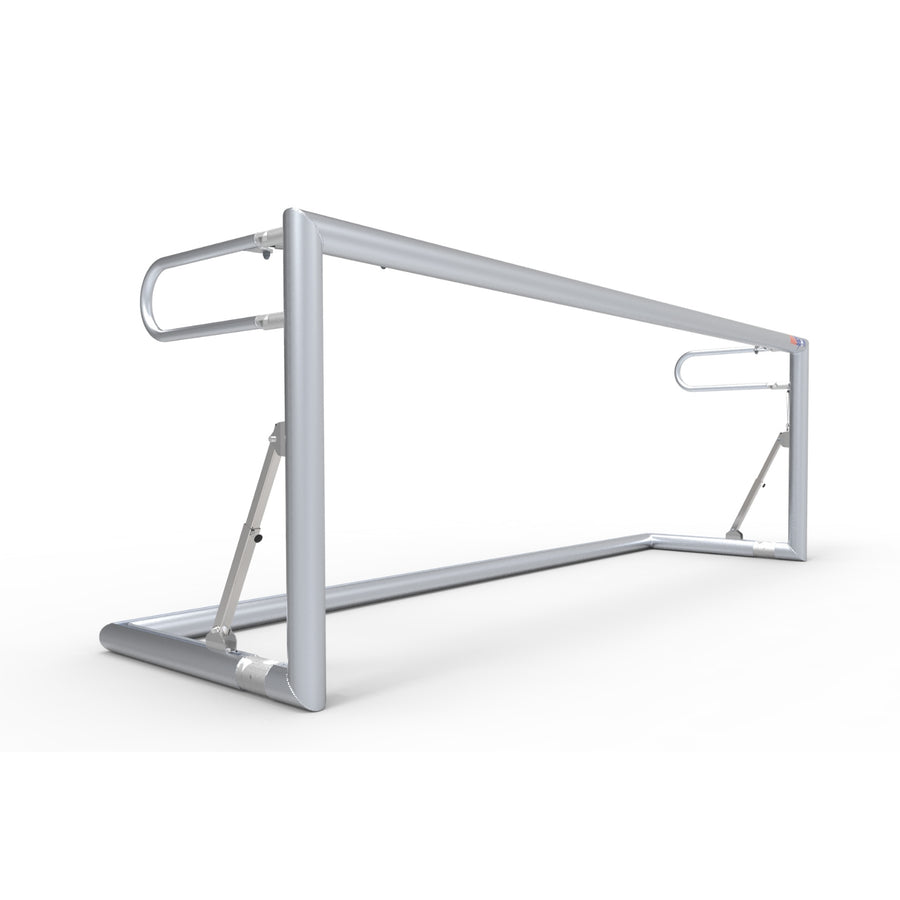 Opklapbaar klein aluminium voetbaldoel - Alusport TRI3080V - 300 x 100 x 80 cm - incl. net