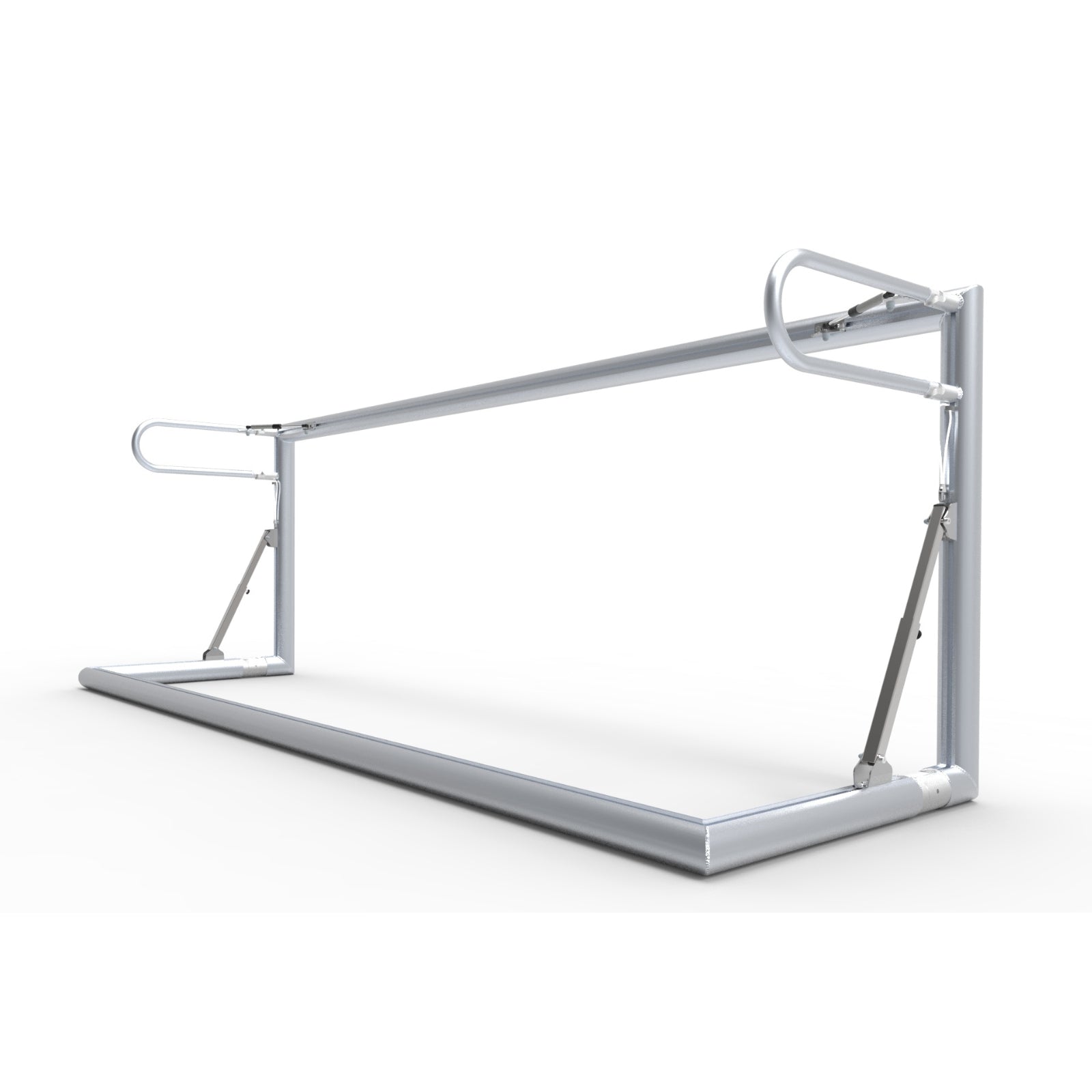 Opklapbaar klein aluminium voetbaldoel - Alusport TRI3080V - 300 x 100 x 80 cm - incl. net