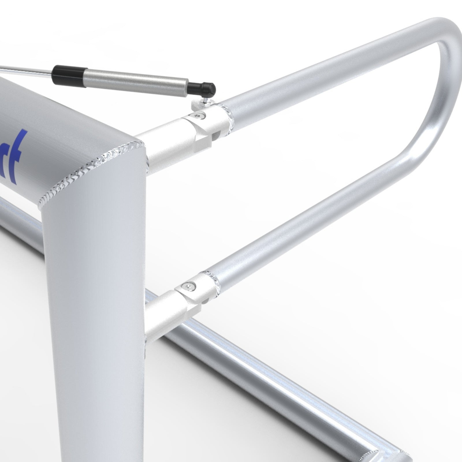 Opklapbaar klein aluminium voetbaldoel - Alusport TRI3080V - 300 x 100 x 80 cm - incl. net