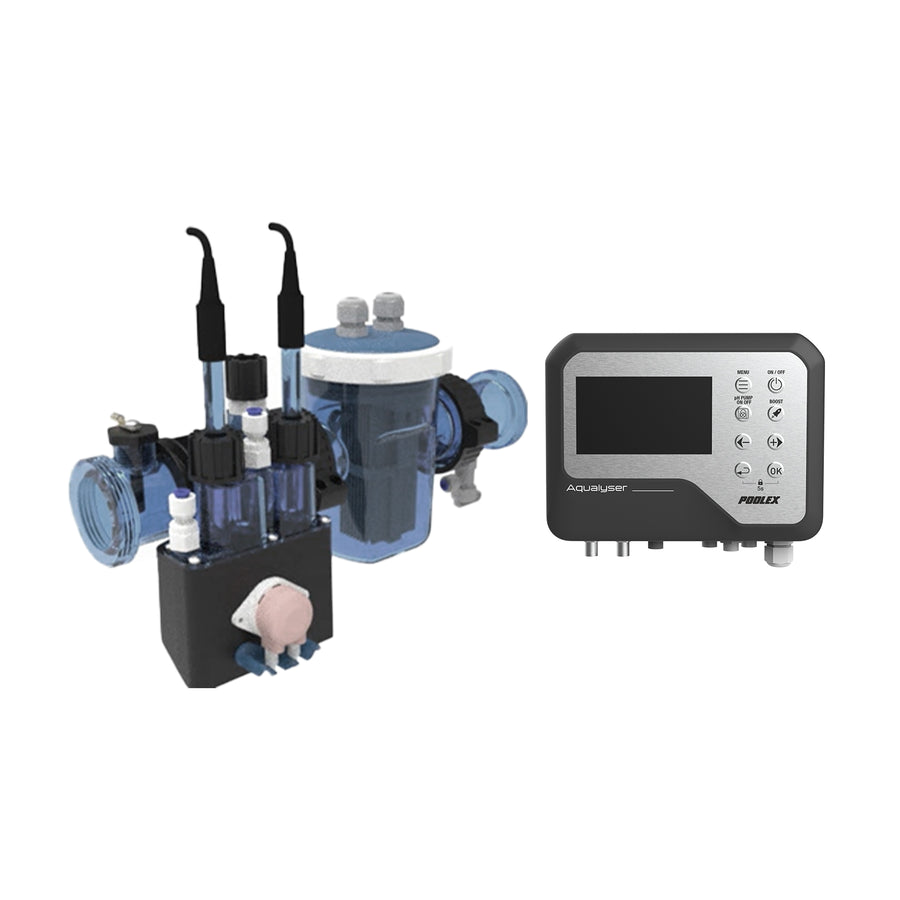 Poolex Aqualyser Flex - Waterkwaliteit-onderhoudsysteem voor zwembaden - Zoutelektrolyse + pH