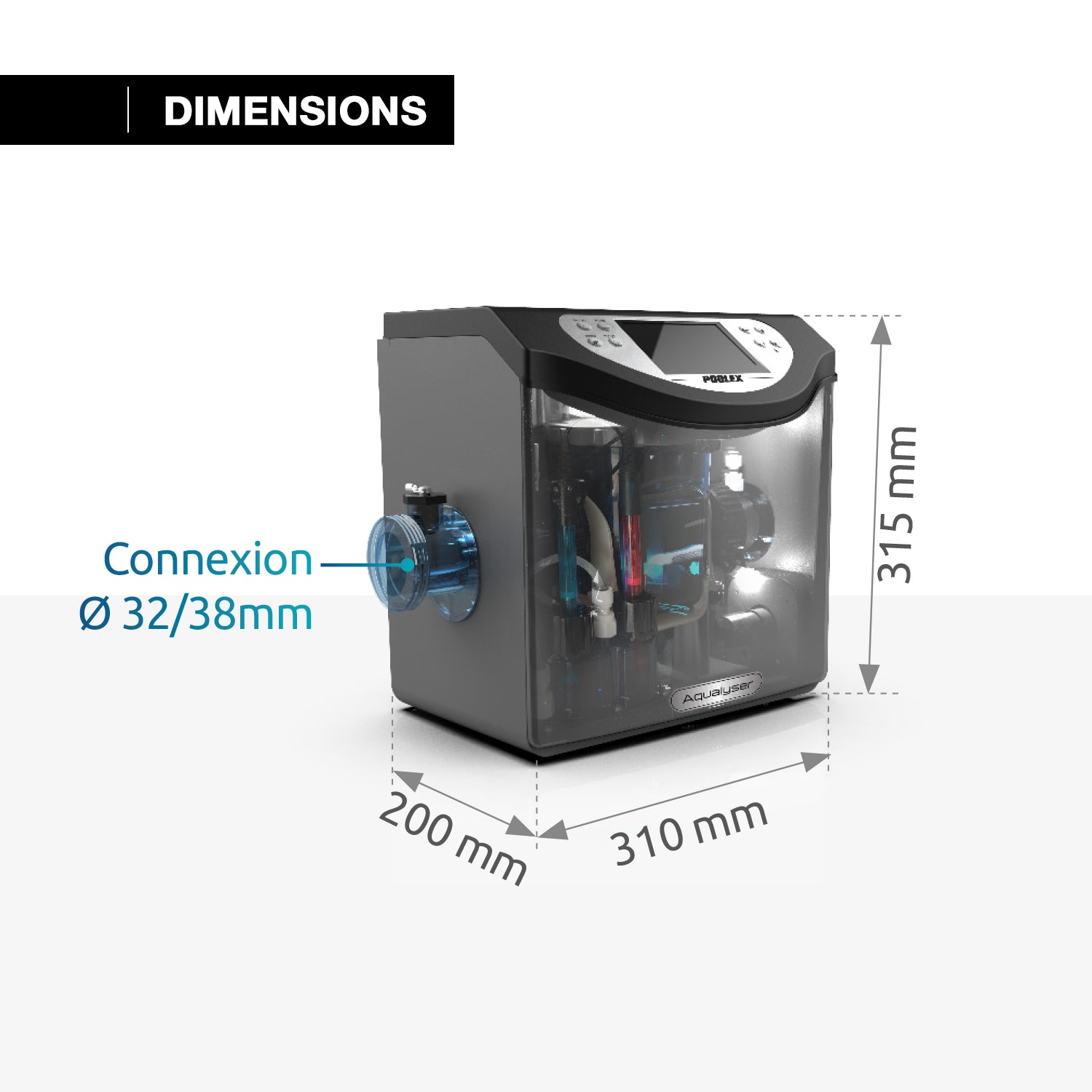 Poolex Aqualyser Total - Waterkwaliteit-onderhoudsysteem voor zwembaden - Zoutelektrolyse + pH