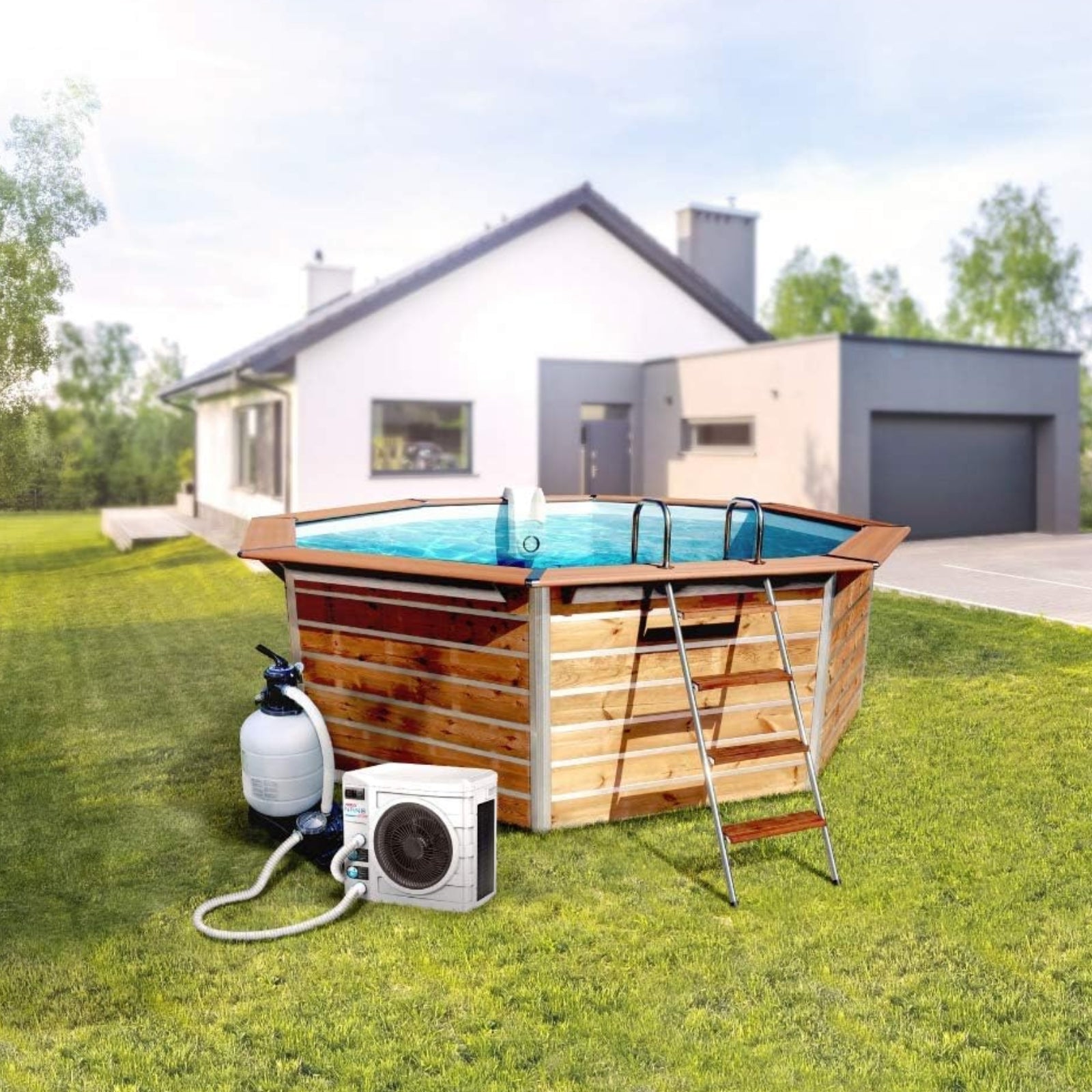 Poolex Nano Action (4kW) - Pompe à chaleur pour piscines (de natation) jusqu'à 15 à 28 m3