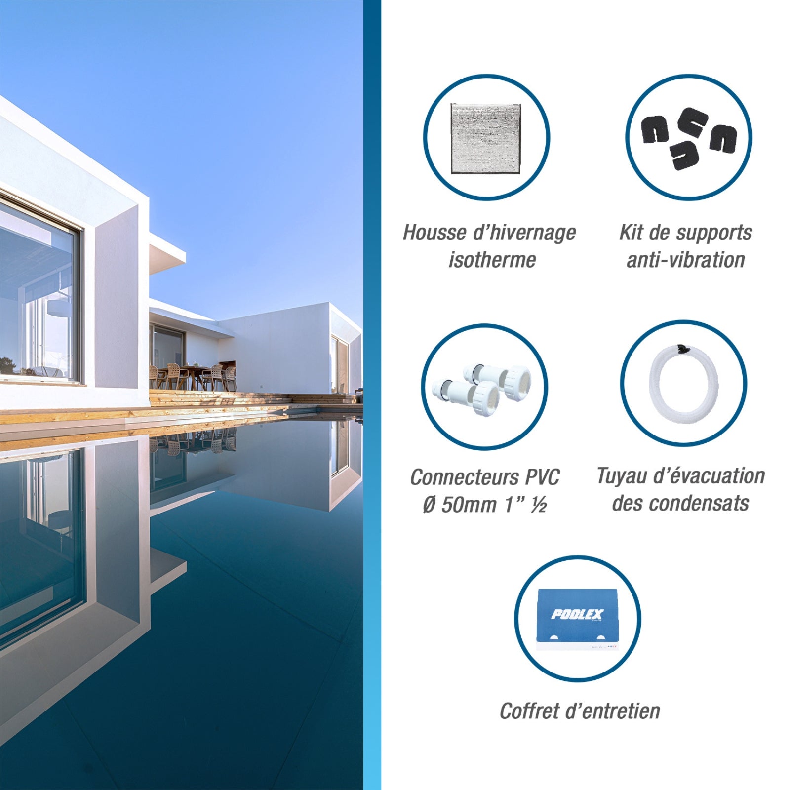 Pompe à chaleur Poolex Silverline Top FI 120 pour piscines jusqu'à 50-70 m3