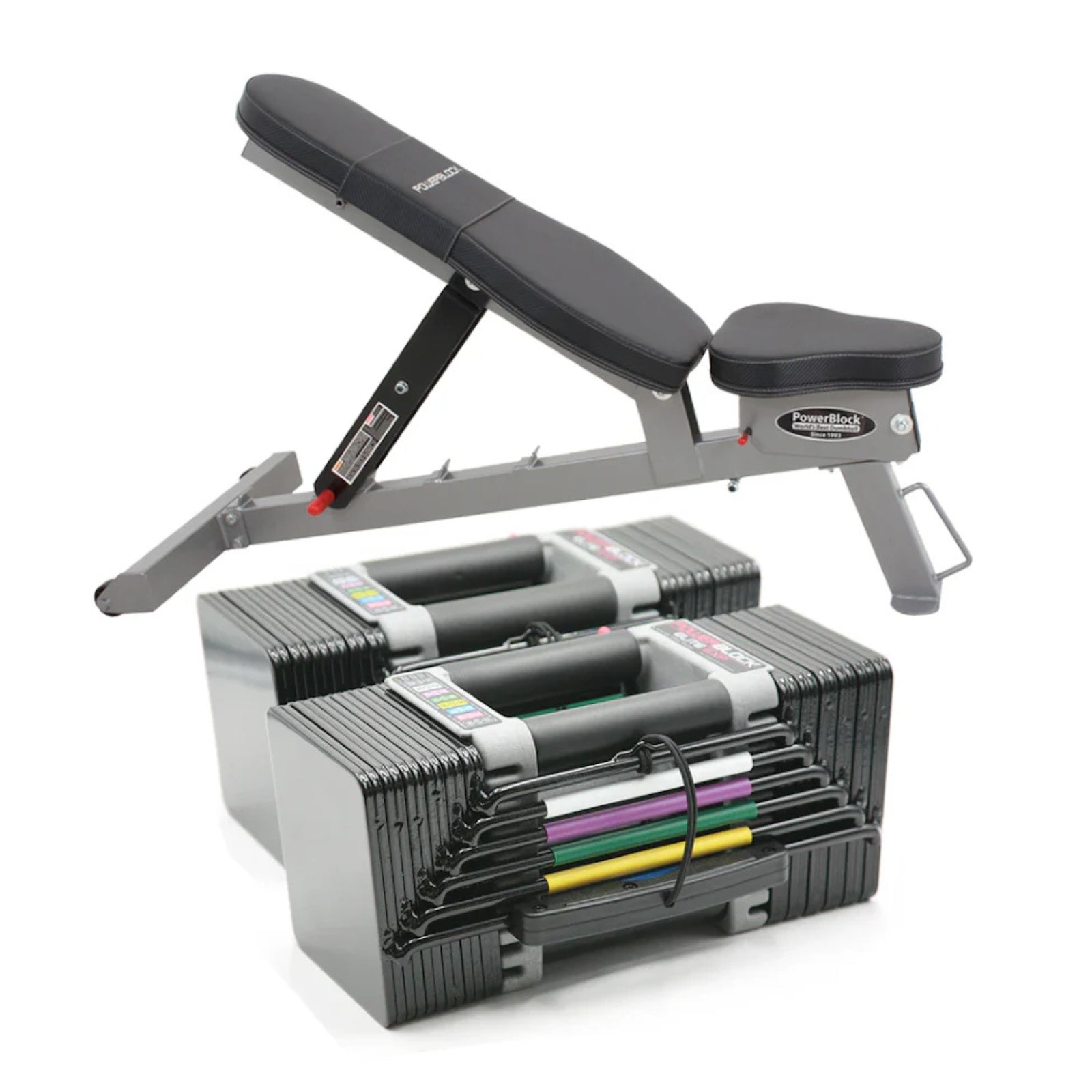 Powerblock Training Pack 4 - PBPACK4 - Trainingsbank & PowerBlock Elite Set 5-70 (PBELSET2)