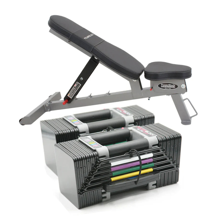 Powerblock Training Pack 4 - PBPACK4 - Trainingsbank & PowerBlock Elite Set 5-70 (PBELSET2)