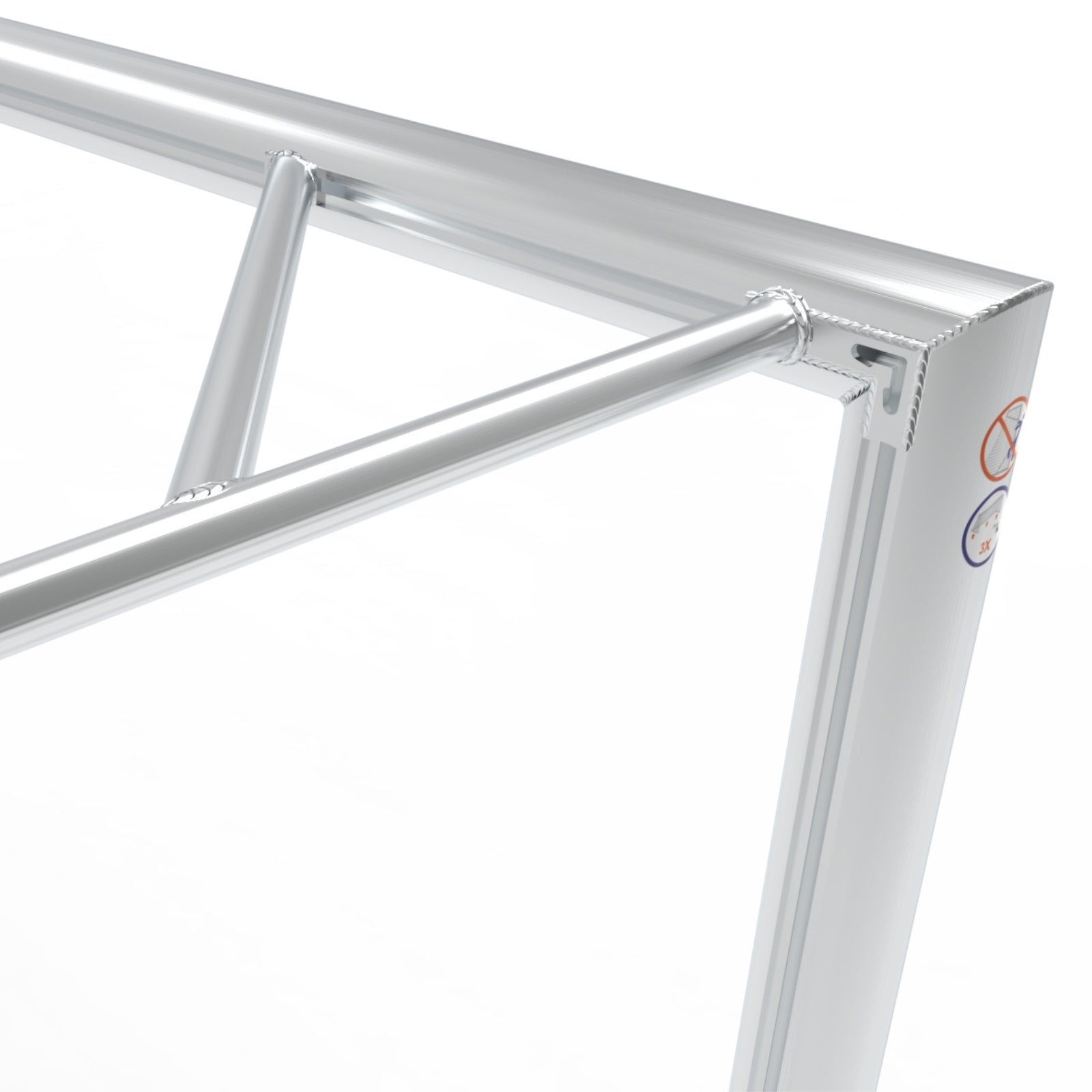 Professioneel aluminium senior voetbaldoel - Alusport TPW711 - 732 x 244 cm - incl. net