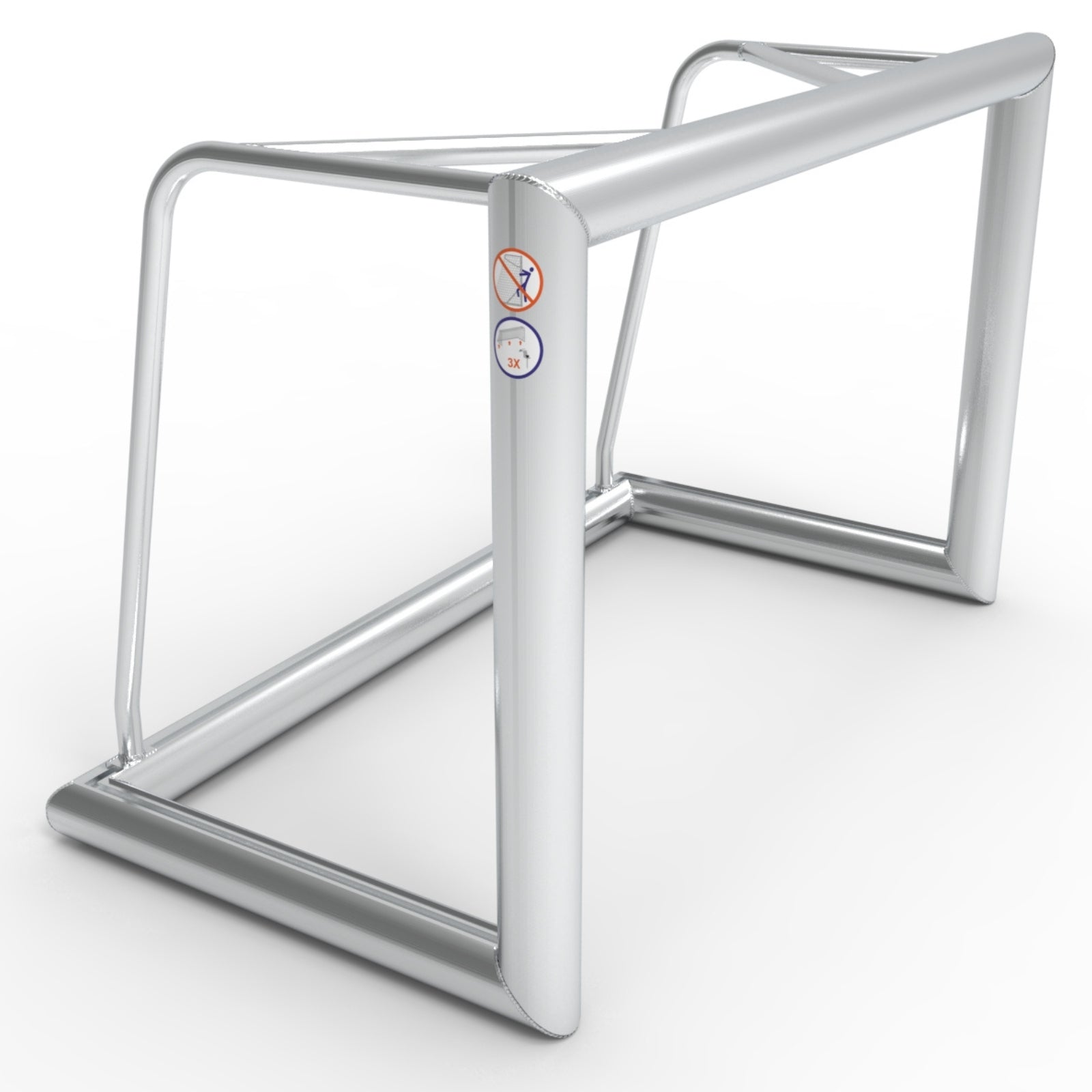 Professioneel aluminium voetbal trainingsdoel - Alusport TR1282 - 120 x 80 x 65 cm - incl. net