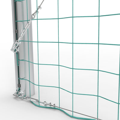 Professionele aluminium ballenvanger voor sportveld - Alusport BV002 - 25 x 5 m - incl. net en palen