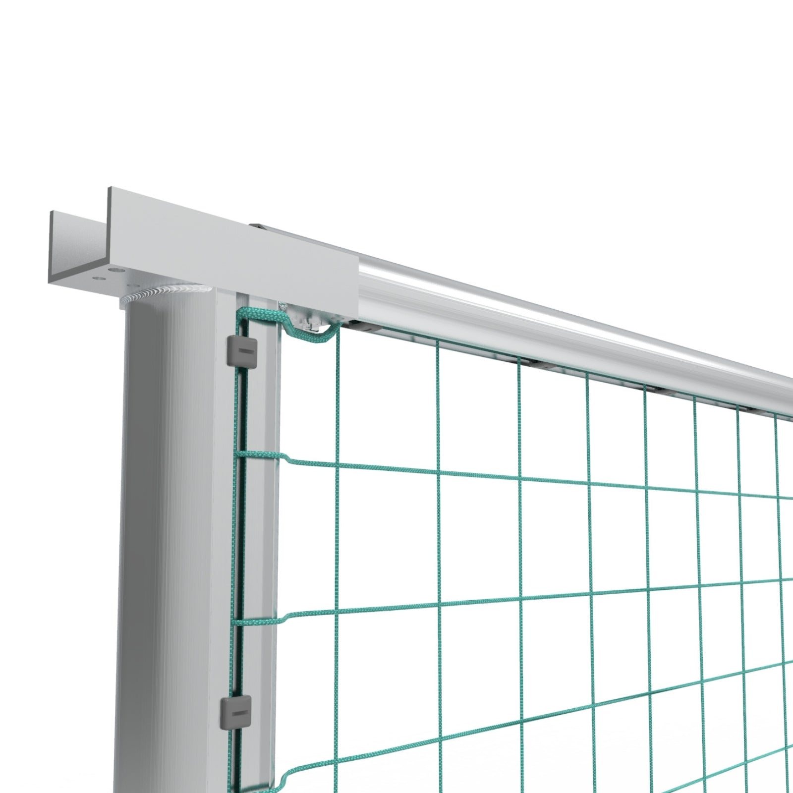 Professionele aluminium ballenvanger voor sportveld - Alusport BV002 - 25 x 5 m - incl. net en palen