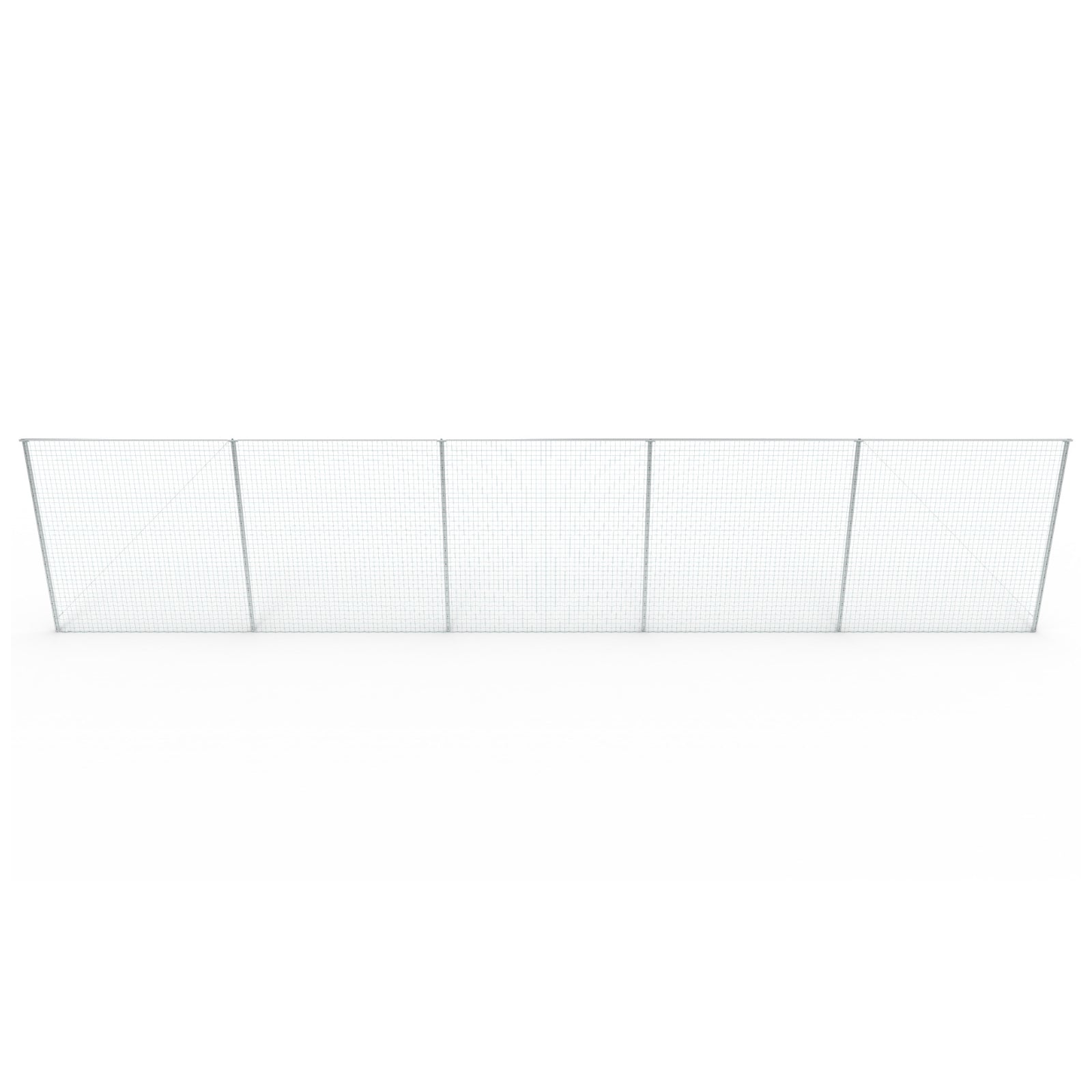 Professionele aluminium ballenvanger voor sportveld - Alusport BV002 - 25 x 5 m - incl. net en palen