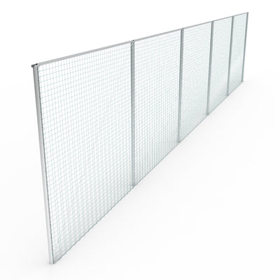 Professionele aluminium ballenvanger voor sportveld - Alusport BV002 - 25 x 5 m - incl. net en palen
