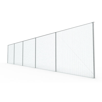 Professionele aluminium ballenvanger voor sportveld - Alusport BV002 - 25 x 5 m - incl. net en palen