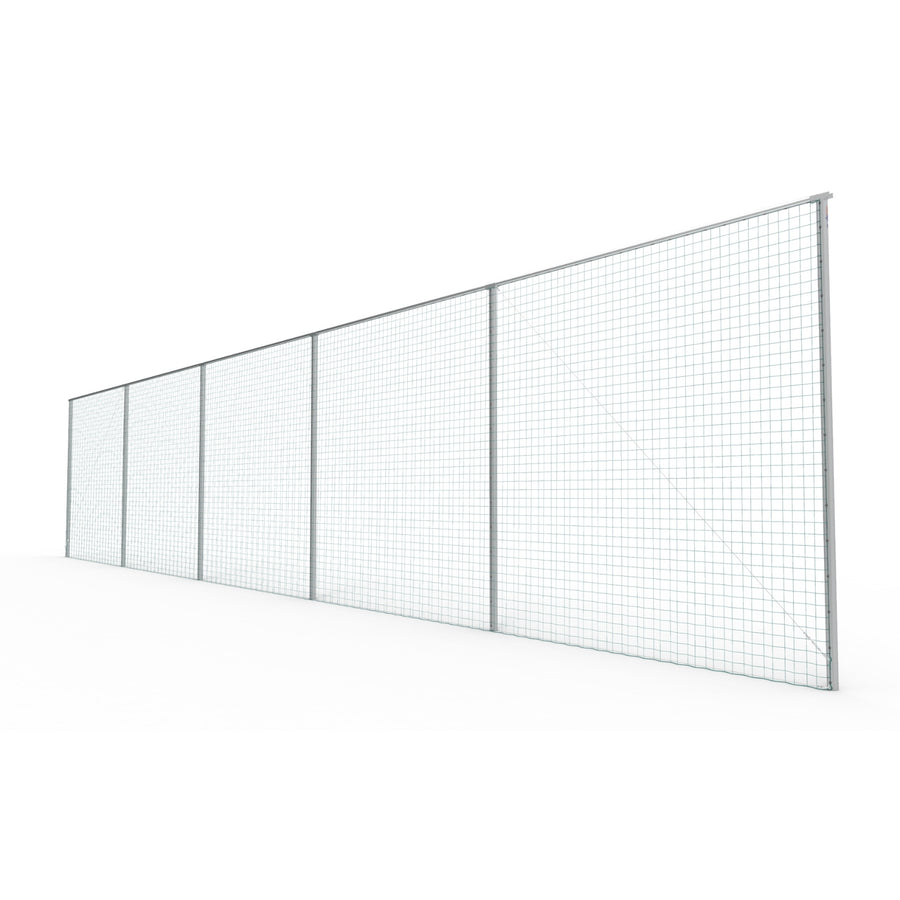 Professionele aluminium ballenvanger voor sportveld - Alusport BV002 - 25 x 5 m - incl. net en palen
