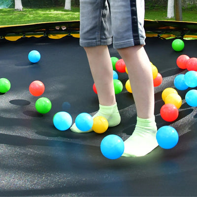 Progressive Flex opbouw trampoline rond (Ø150 cm) met net - geel