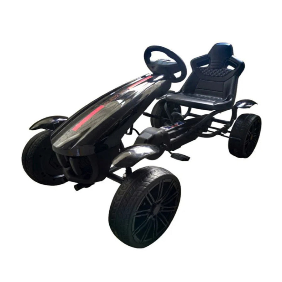 Zwarte skelter - Rollzone RZGK001 - Voor kinderen 4 - 8 jaar