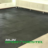 Rubberen 100 x 100 x 1.5 cm vloerelementen / sportvloer voor sport- & fitnessruimtes - nu met gratis installatie