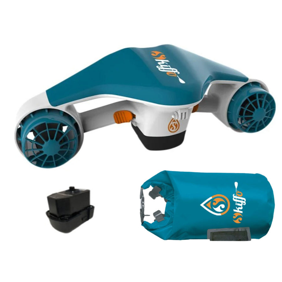 Skiffo Seaside Sea Scooter - scooter sous-marin avec 1 batterie (5000 mAh), masque de plongée et sac étanche