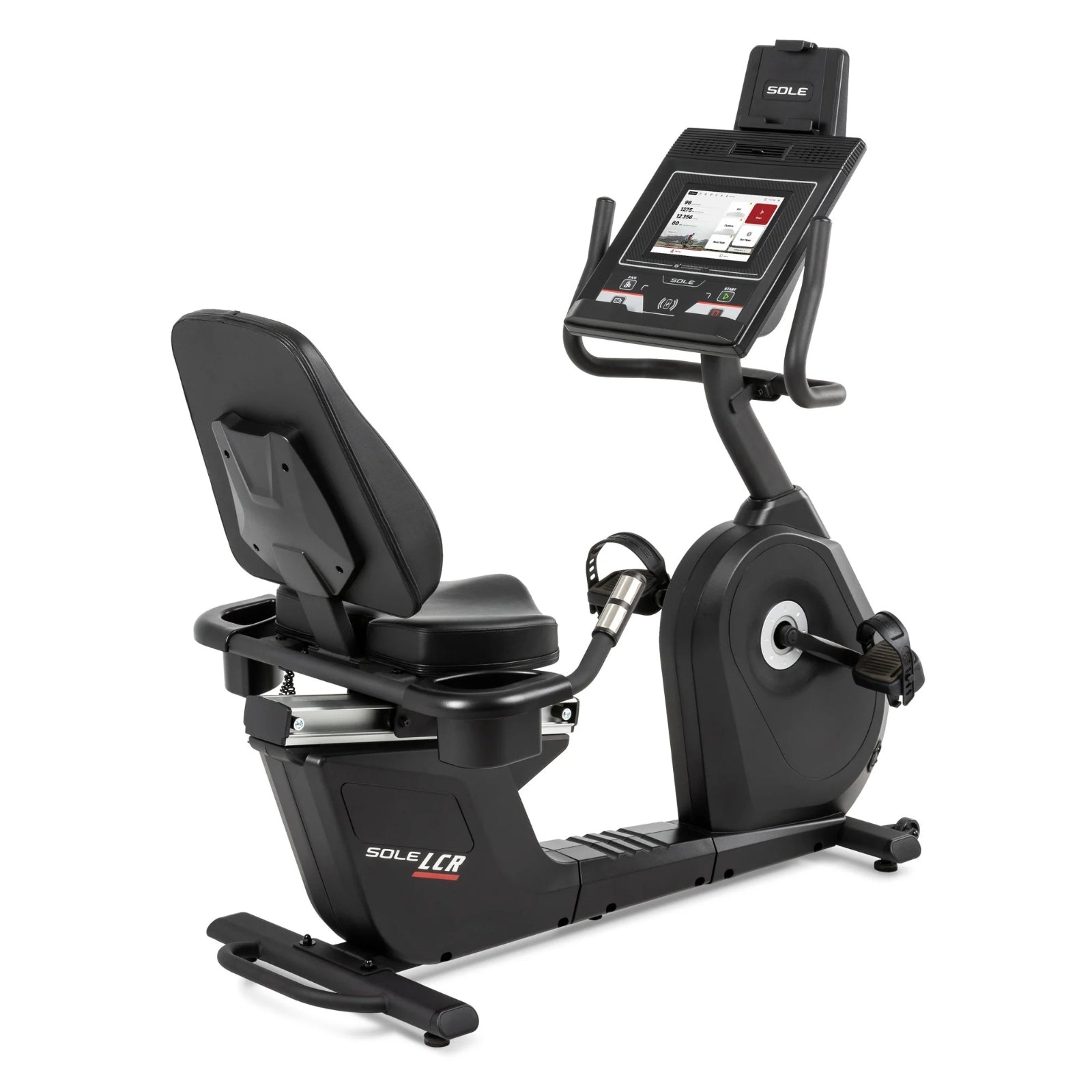 Vélo d'exercice allongé Sole Fitness LCR avec console de divertissement - dernier modèle