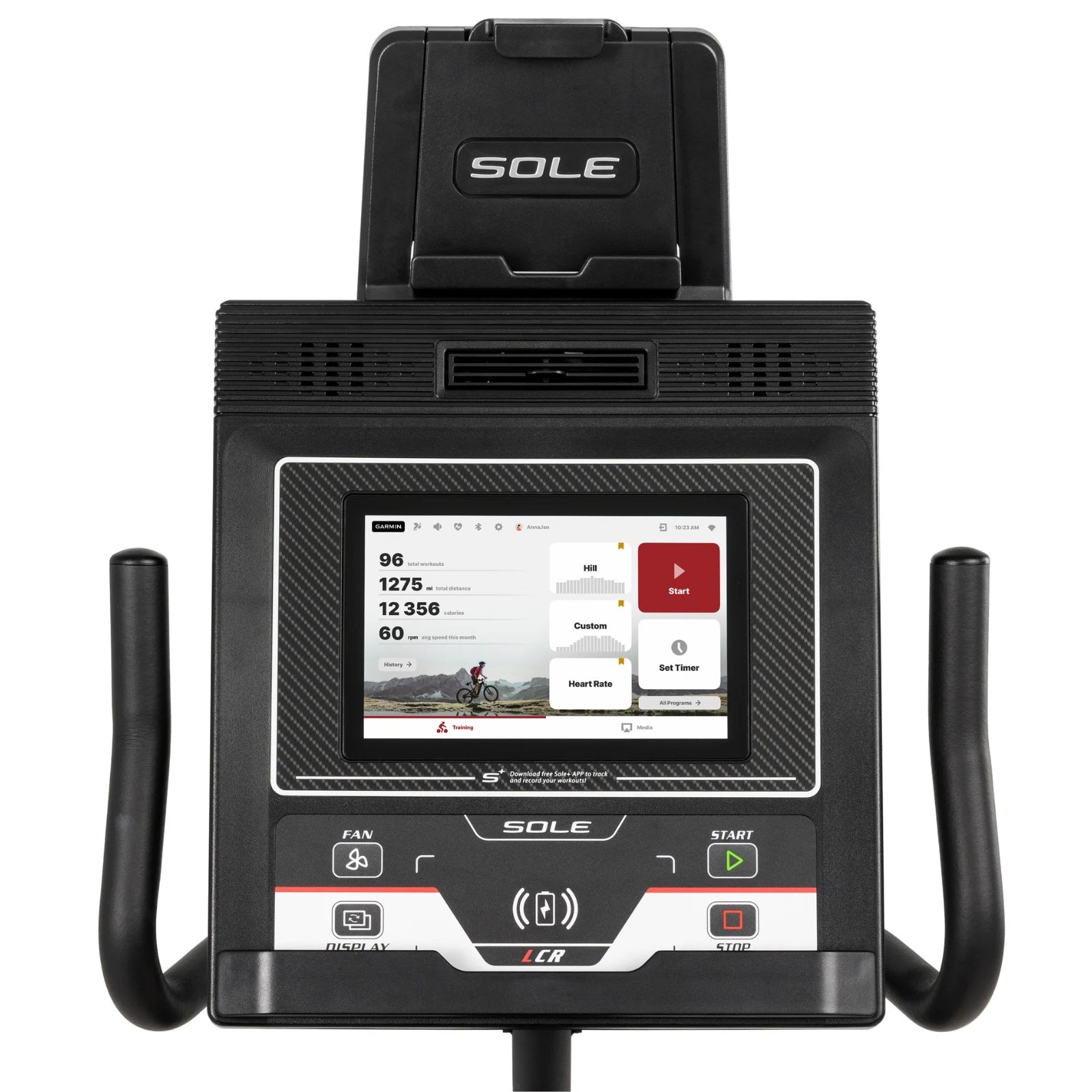 Vélo d'exercice allongé Sole Fitness LCR avec console de divertissement - dernier modèle