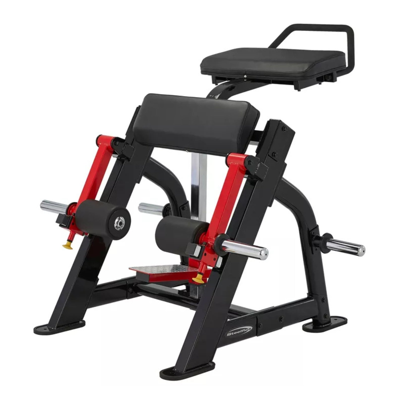 Standing Leg Curl Machine - Plate Loaded - Steelflex PLSLC-BR