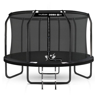 Trampoline hors sol Thunder Deluxe rond (Ø244 cm) avec filet - noir