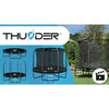 Trampoline hors sol Thunder Deluxe rond (Ø244 cm) avec filet - noir