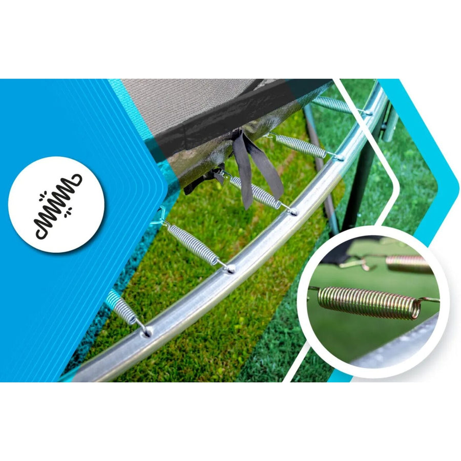 Thunder Deluxe opbouw trampoline rond (Ø244 cm) met net - zwart