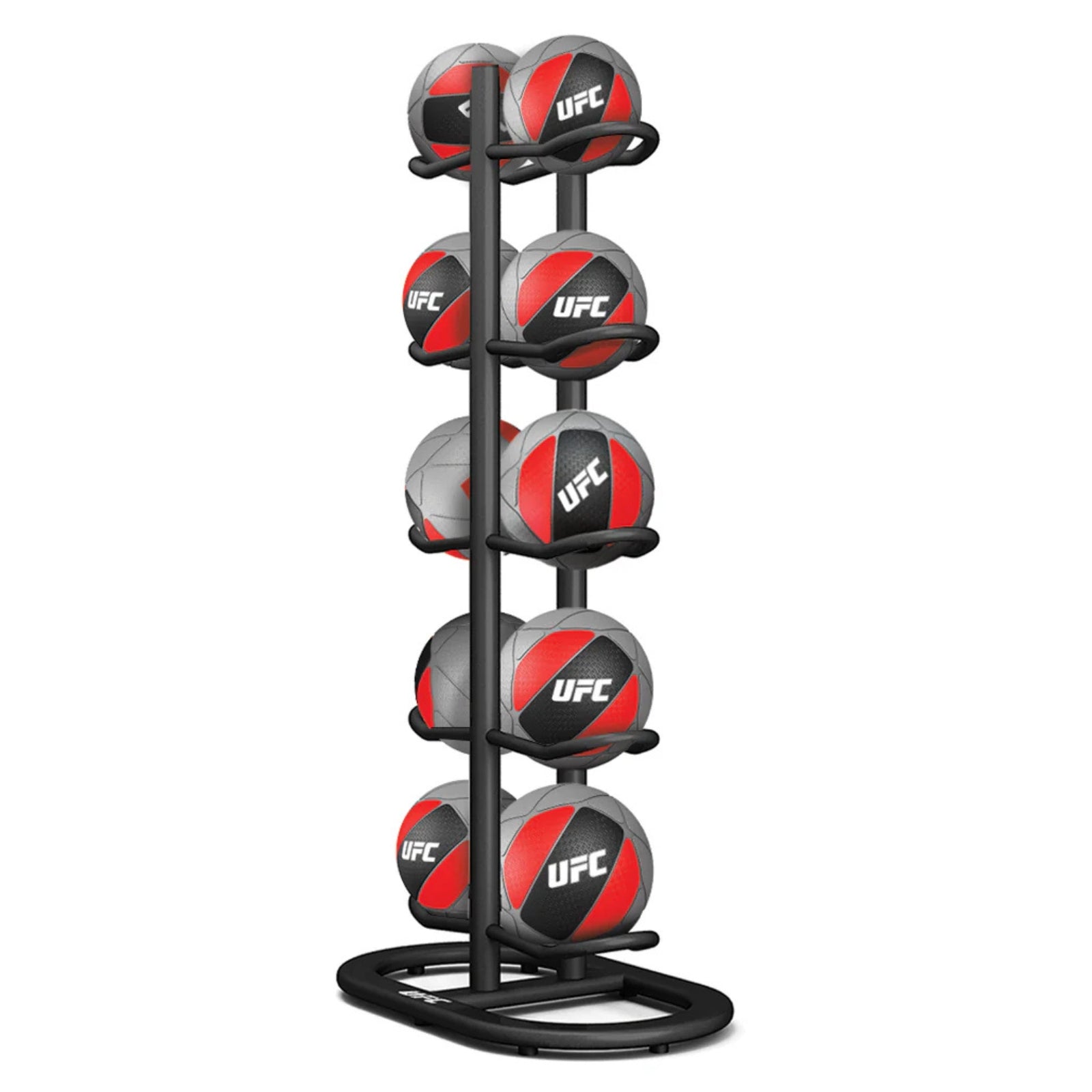 UFC Medizinball-Paket, 10 Stück, Premium-Medizinbälle und Ständer – 1–10 kg