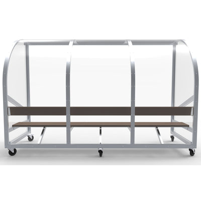 Verplaatsbare dugout op wielen voor 6 personen - Alusport DO300v - 3 x 2 m