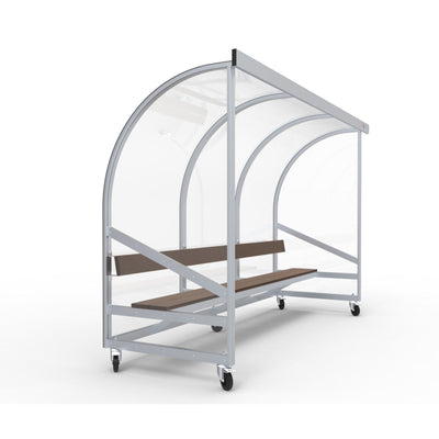 Verplaatsbare dugout op wielen voor 6 personen - Alusport DO300v - 3 x 2 m