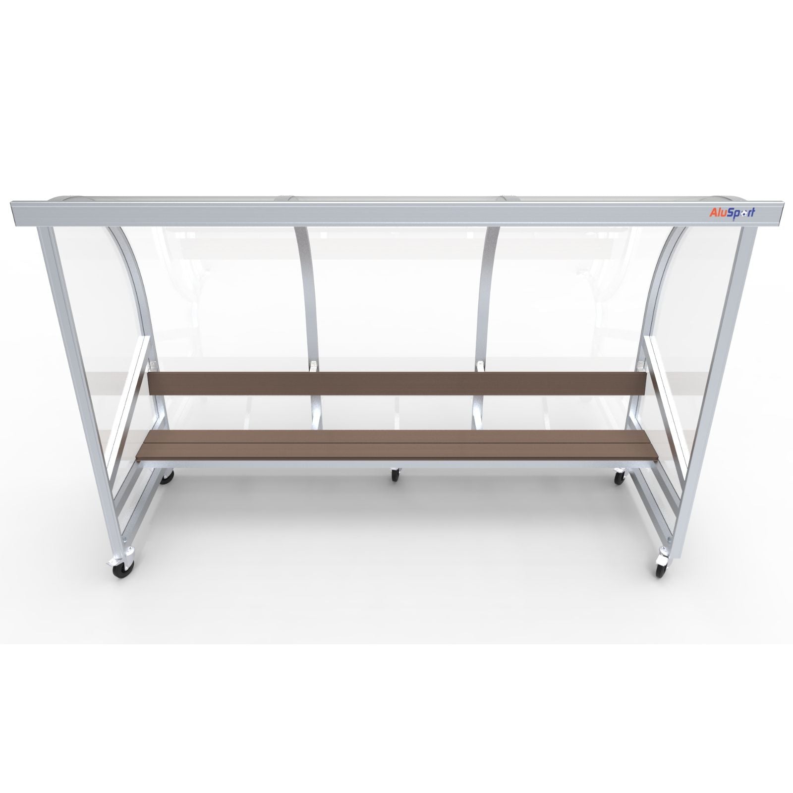 Verplaatsbare dugout op wielen voor 6 personen - Alusport DO300v - 3 x 2 m