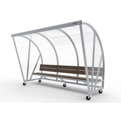 Verplaatsbare dugout op wielen voor 6 personen - Alusport DO300v - 3 x 2 m