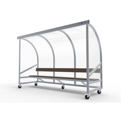 Verplaatsbare dugout op wielen voor 6 personen - Alusport DO300v - 3 x 2 m