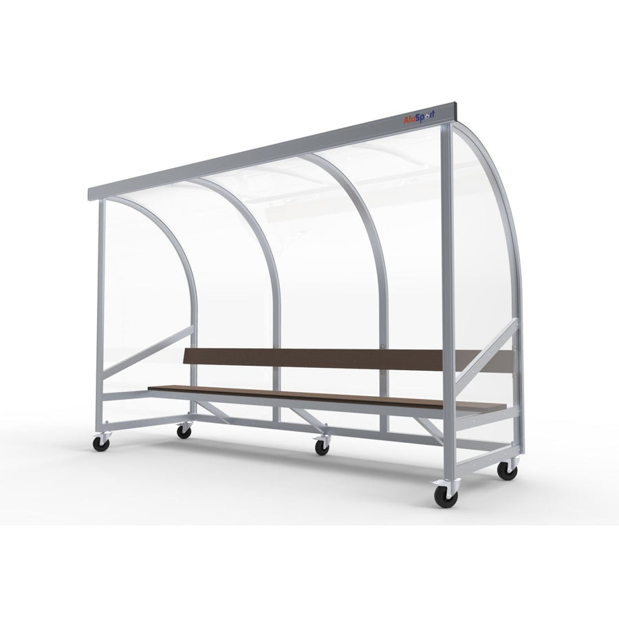 Verplaatsbare dugout op wielen voor 6 personen - Alusport DO300v - 3 x 2 m
