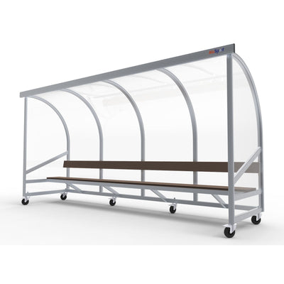 Verplaatsbare dugout op wielen voor 8 personen - Alusport DO400v - 4 x 2 m