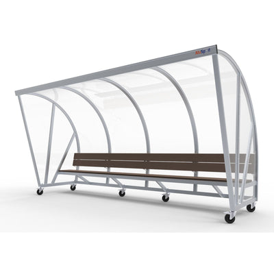 Verplaatsbare dugout op wielen voor 8 personen - Alusport DO400v - 4 x 2 m