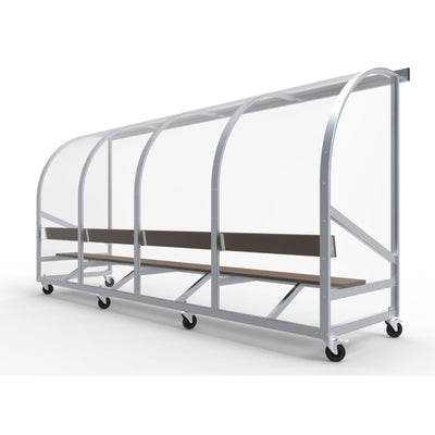 Verplaatsbare dugout op wielen voor 8 personen - Alusport DO400v - 4 x 2 m