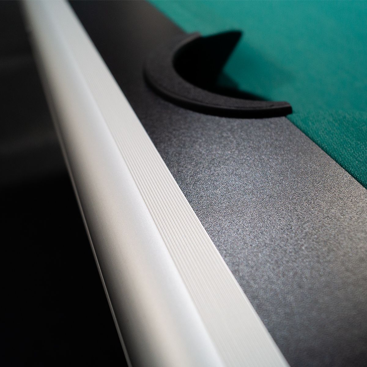 Zwarte professionele pooltafel met €1 muntinworp - Winsport Orlando 8FT - 254 x 142cm