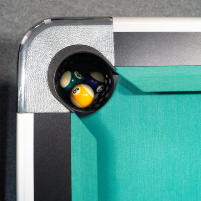 Zwarte professionele pooltafel - Winsport Orlando 8FT - 254 x 142cm