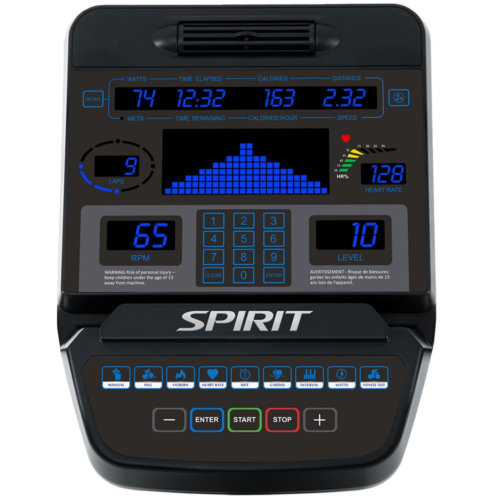 Spirit Fitness CU900 LED Professionele Hometrainer - 1 maand gratis Kinomap Hometrainer